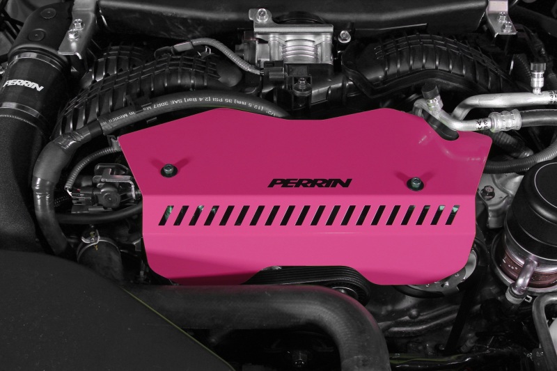 Subaru WRX Pulley Cover - Perrin Performance - TALL - For Use w/o PERRIN AOS - Hyper Pink - `22-`25
